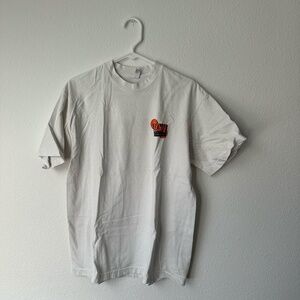 RAW Nutrition Gym T-Shirt, White with HI-C Graphic Design, Orange Lightweight